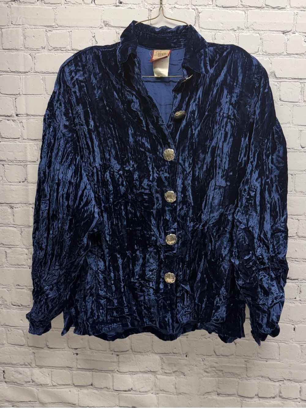 D Ranch wear vintage Navy velvet jacket size Medium